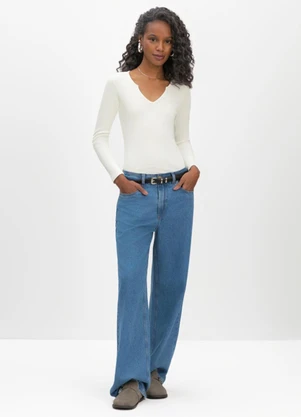 Essendi - Blusa Feminina em Ribana Natural - ESSENDI