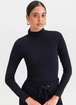 Essendi - Blusa Feminina em Ribana Preto - ESSENDI