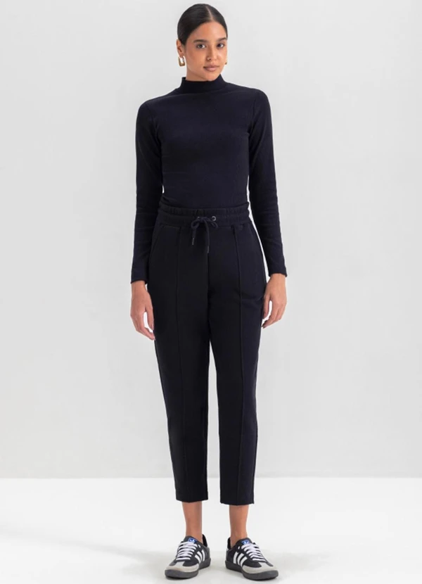 Essendi - Blusa Feminina em Ribana  Preto 3