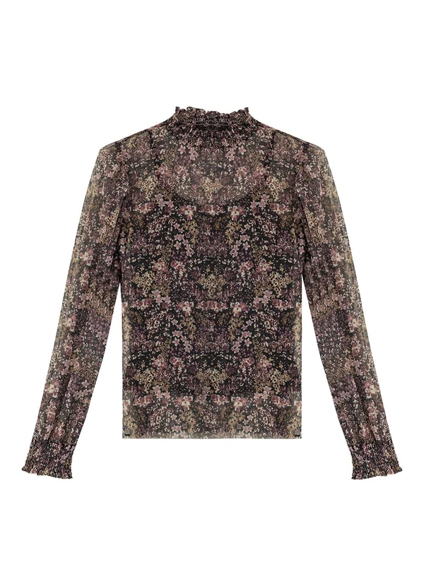 Marialícia - Blusa Feminina em Tule Preto 4