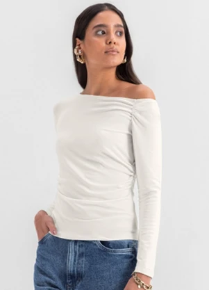 Essendi - Blusa Feminina em Viscose Bege - ESSENDI