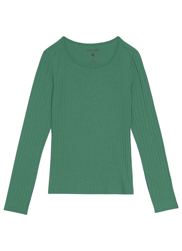 Malwee - Blusa Feminina em Viscose Canelada Verde 6