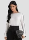 Dianna - Blusa Feminina em Viscose Creponada Bege - variação: Bege