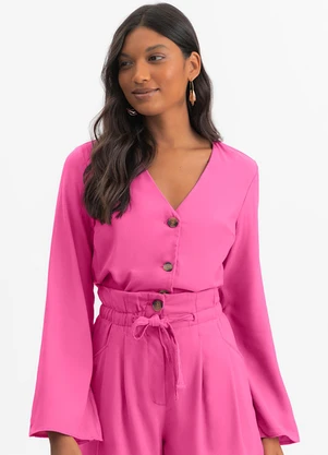 Essendi - Blusa Feminina em Viscose Rosa - ESSENDI