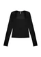 Marialícia - Blusa Feminina Esmera Decote Quadrado Bege - variação: Preto