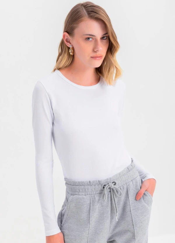 Essendi - Blusa Feminina Essencial em Algodão Branco