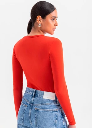 Essendi - Blusa Feminina Essencial em Algodão  Laranja - ESSENDI