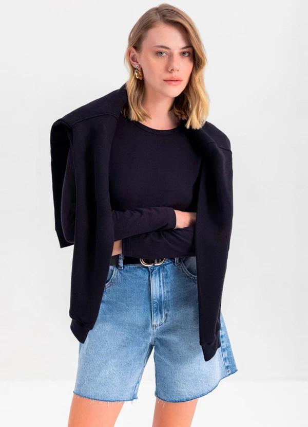 Essendi - Blusa Feminina Essencial em Algodão  Preto 2