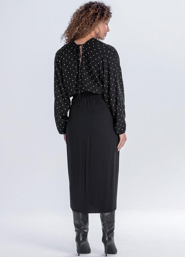 Marialícia - Blusa Feminina Estampa de Poá Preto 4