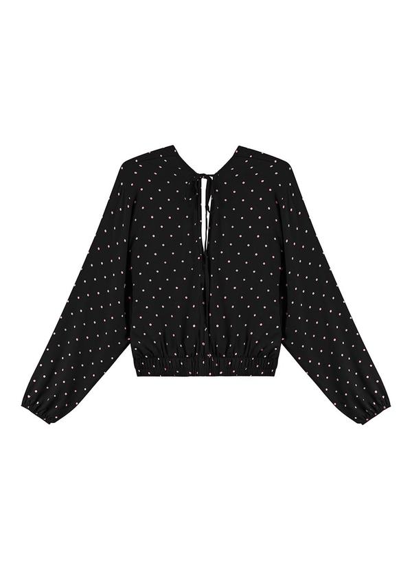 Marialícia - Blusa Feminina Estampa de Poá Preto 7