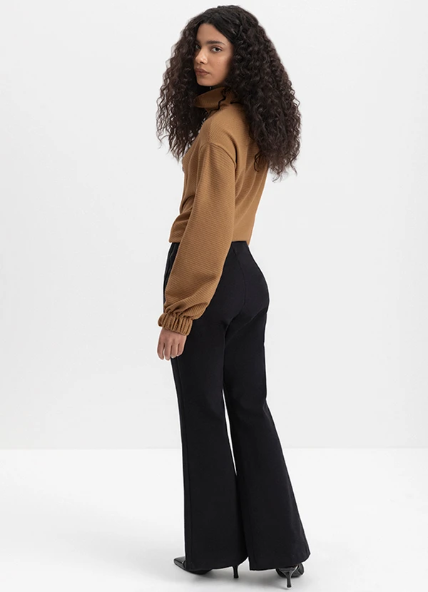 Essendi - Blusa Feminina Gola Alta Marrom 4