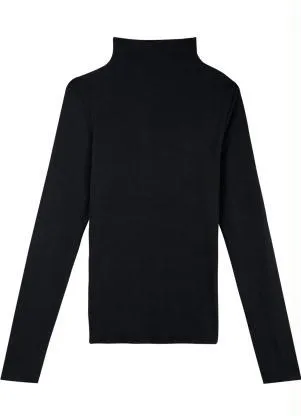 Malwee - Blusa Feminina Gola Alta Preto - MALWEE