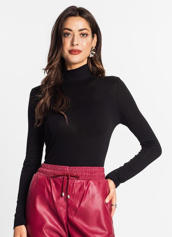 Endless - Blusa Feminina Gola Alta Preto