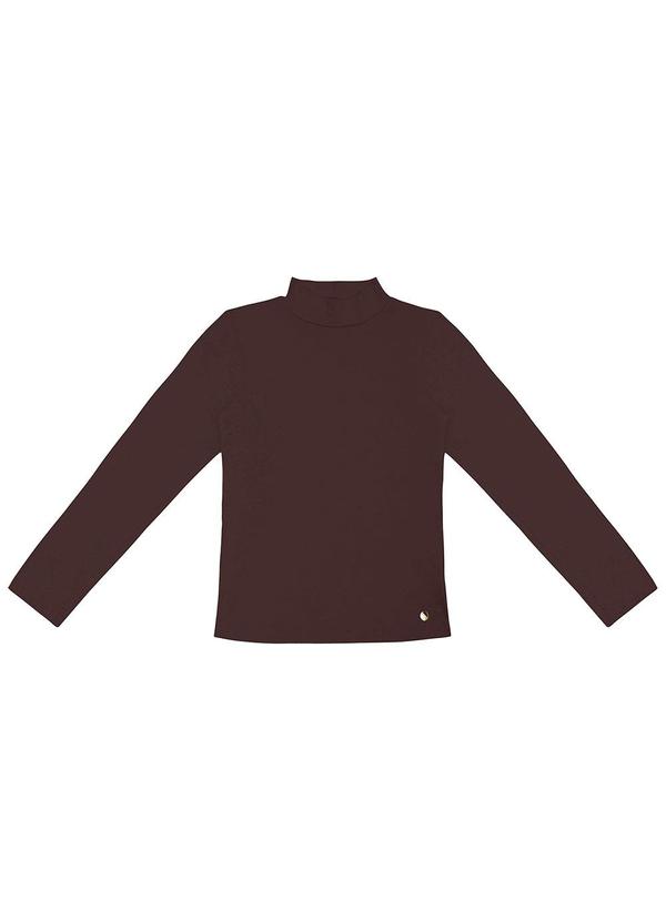 Rovitex - Blusa Feminina Gola Alta Rovitex Marrom