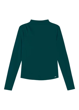 Marialícia - Blusa Feminina Gola Alta Verde - MARIALÍCIA