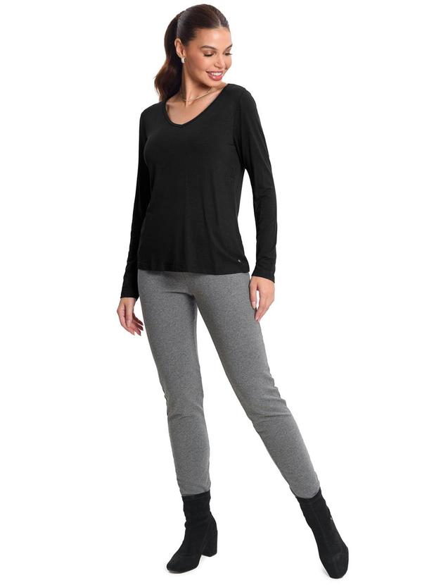 Rovitex - Blusa Feminina Gola Redonda Preto 3