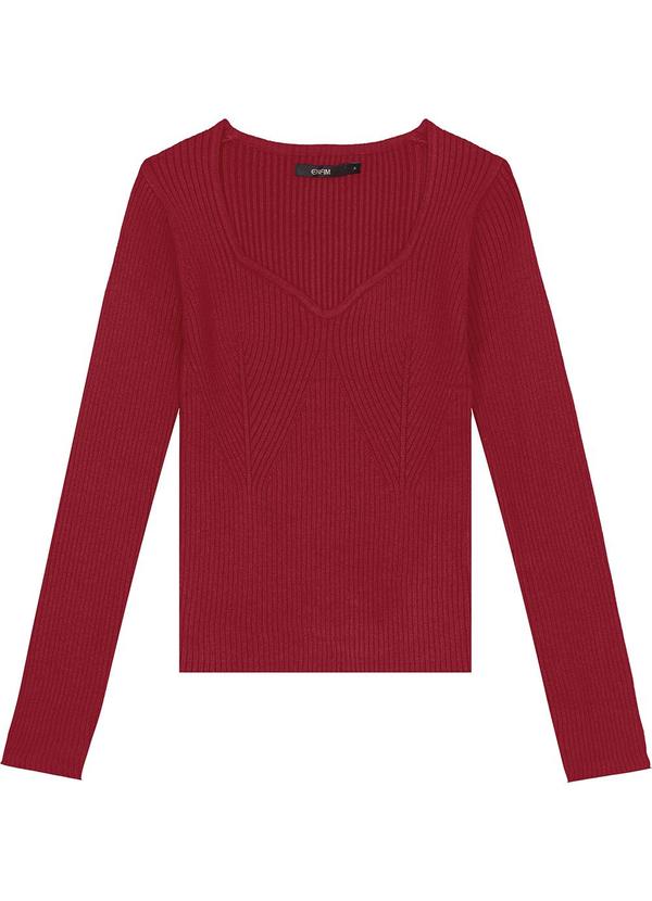 Enfim - Blusa Feminina Justa em Tricô Vermelho 3