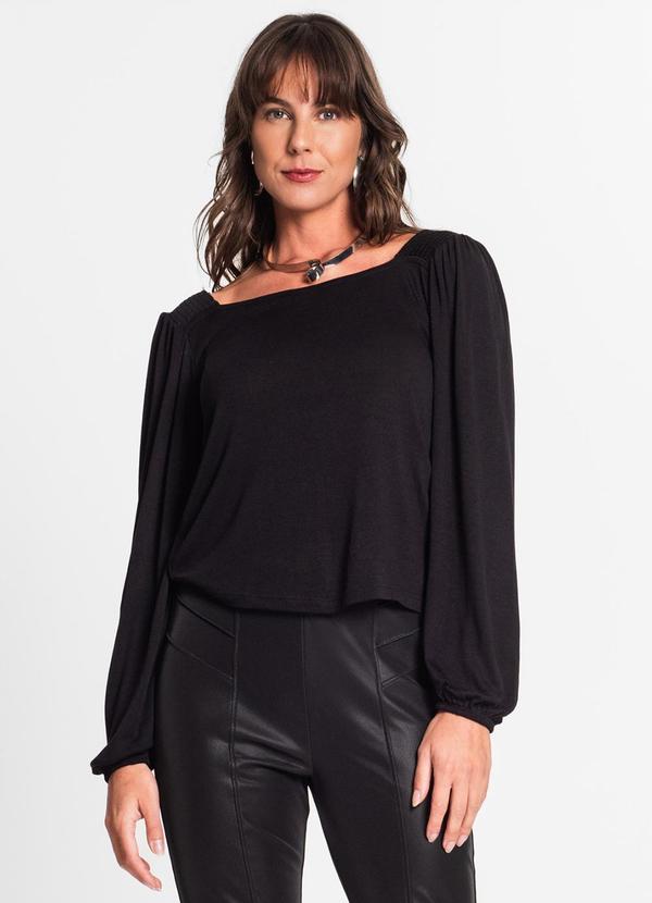 Endless - Blusa Feminina Manga 7/8 Preto