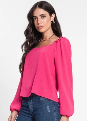 Rovitex - Blusa Feminina Manga 7/8 Rosa - ROVITEX