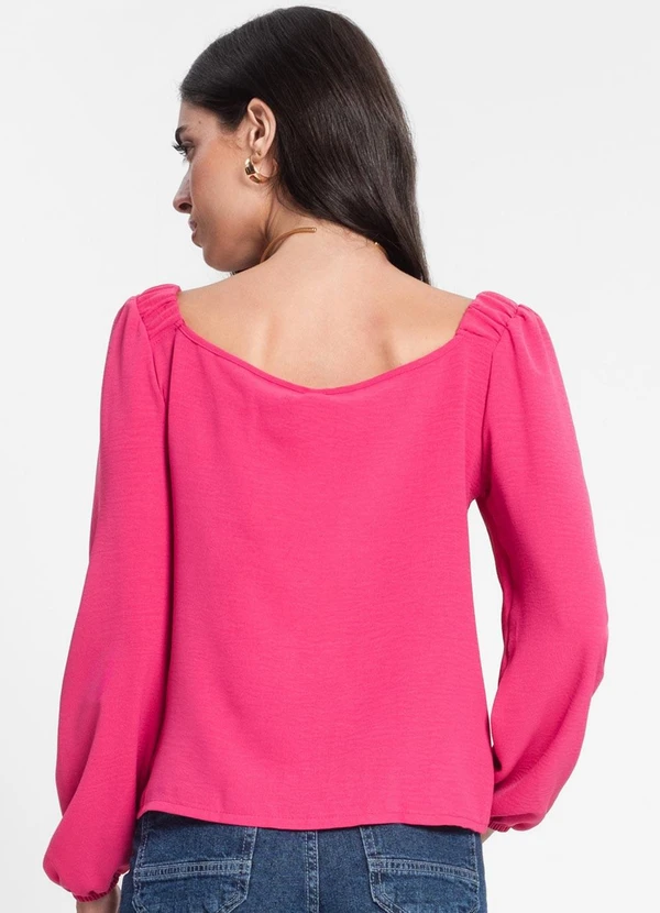 Rovitex - Blusa Feminina Manga 7/8 Rosa 2