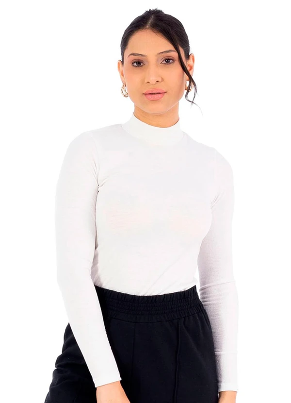 Cobertura - Blusa Feminina Manga Longa Ana Ruga Bege