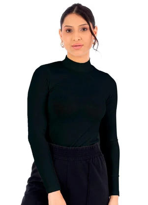 Cobertura - Blusa Feminina Manga Longa Ana Ruga Preto - COBERTURA