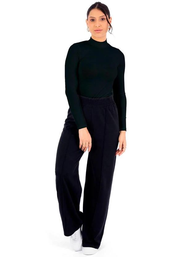 Cobertura - Blusa Feminina Manga Longa Ana Ruga Preto 2