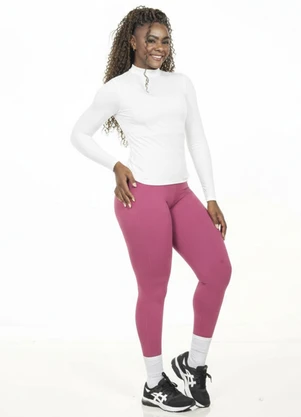 Cobertura - Blusa Feminina Manga Longa Basica  Branco - COBERTURA