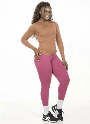 Cobertura - Blusa Feminina Manga Longa Basica  Marrom - COBERTURA