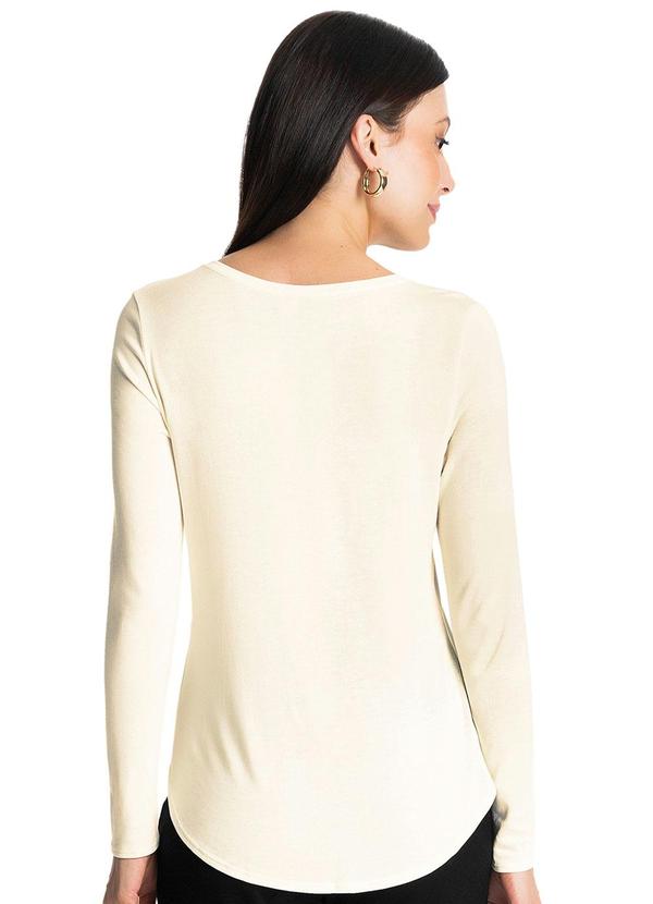Rovitex - Blusa Feminina Manga Longa  Bege 2