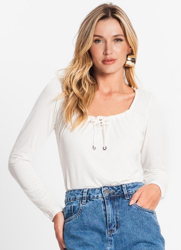 Endless - Blusa Feminina Manga Longa Bege