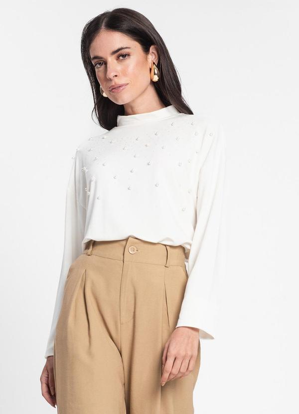 Endless - Blusa Feminina Manga Longa Bege