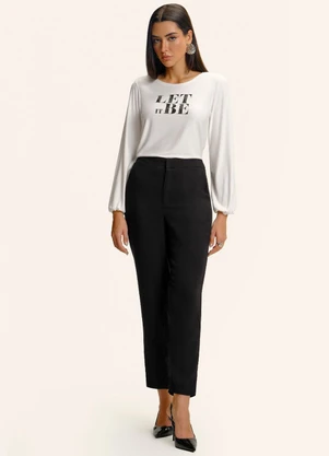 Endless - Blusa Feminina Manga Longa Bufante Bege - ENDLESS