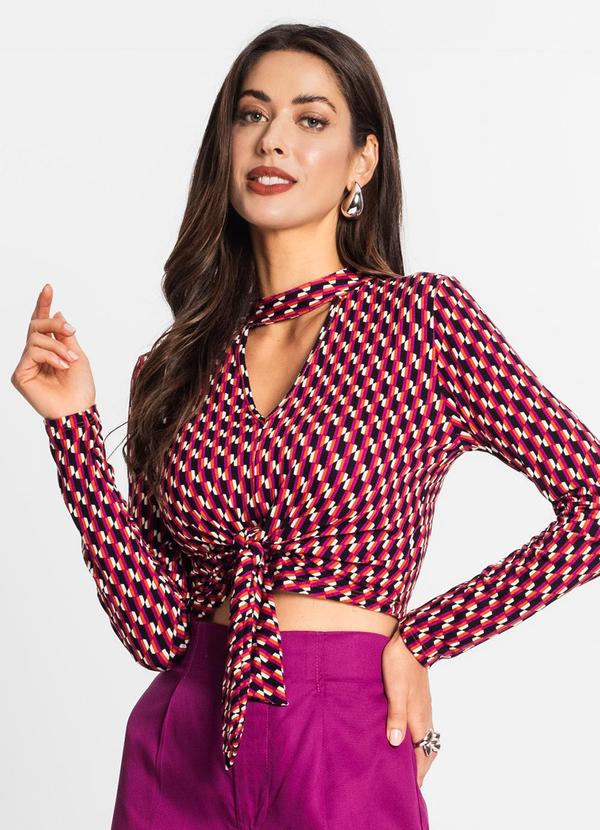 Endless - Blusa Feminina Manga Longa em Viscose Laranja