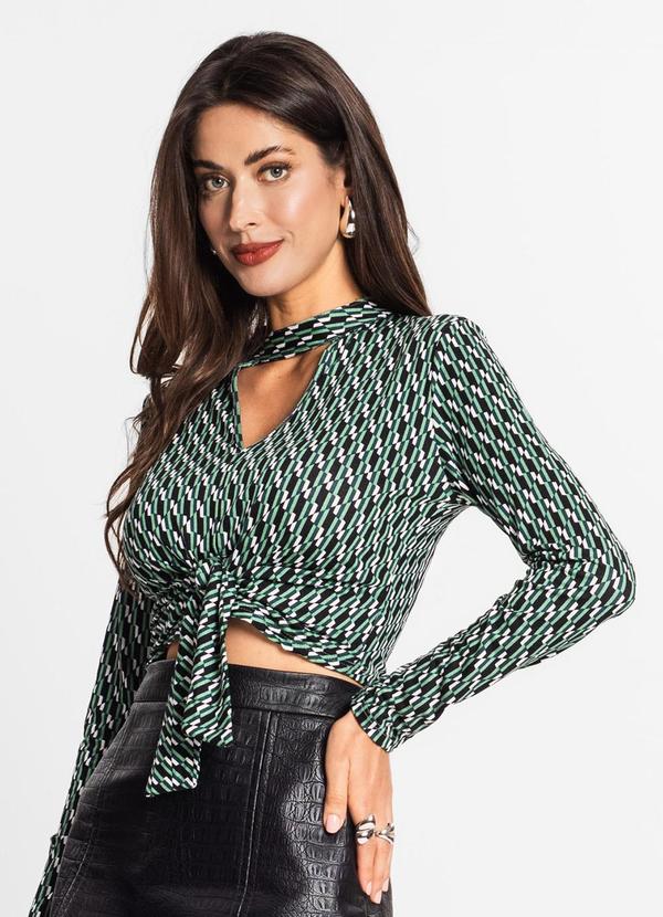 Endless - Blusa Feminina Manga Longa em Viscose Verde