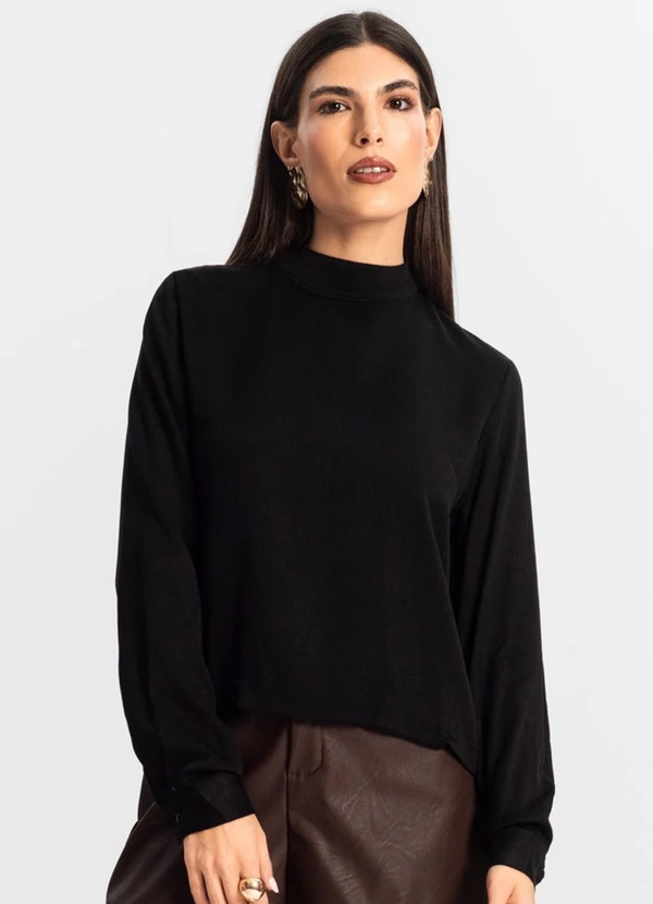 Endless - Blusa Feminina Manga Longa Preto