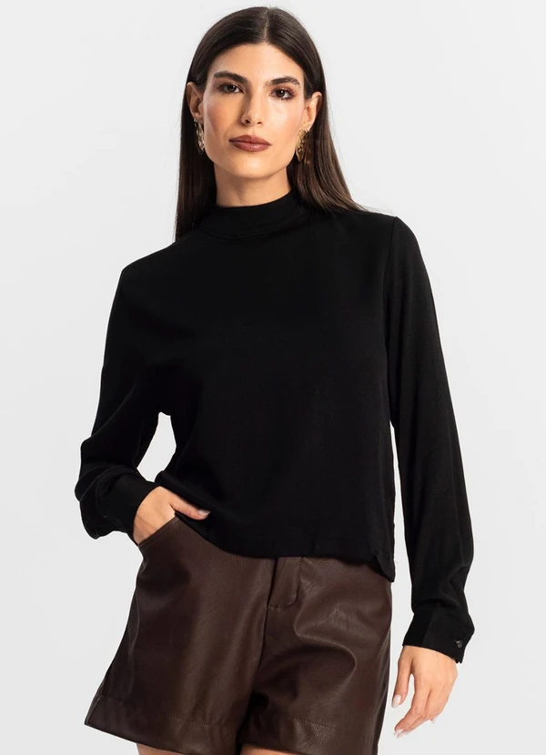 Endless - Blusa Feminina Manga Longa Preto 4