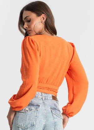 Endless - Blusa Feminina Manga Longa Laranja - ENDLESS