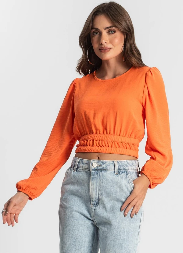 Endless - Blusa Feminina Manga Longa Laranja 4