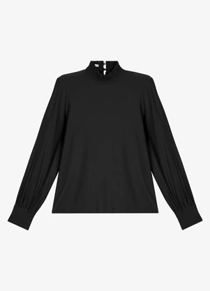 Endless - Blusa Feminina Manga Longa Lastex Preto - ENDLESS