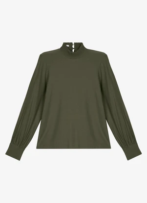 Endless - Blusa Feminina Manga Longa Lastex Verde - ENDLESS