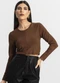 Endless - Blusa Feminina Manga Longa Vermelho - variação: Marrom
