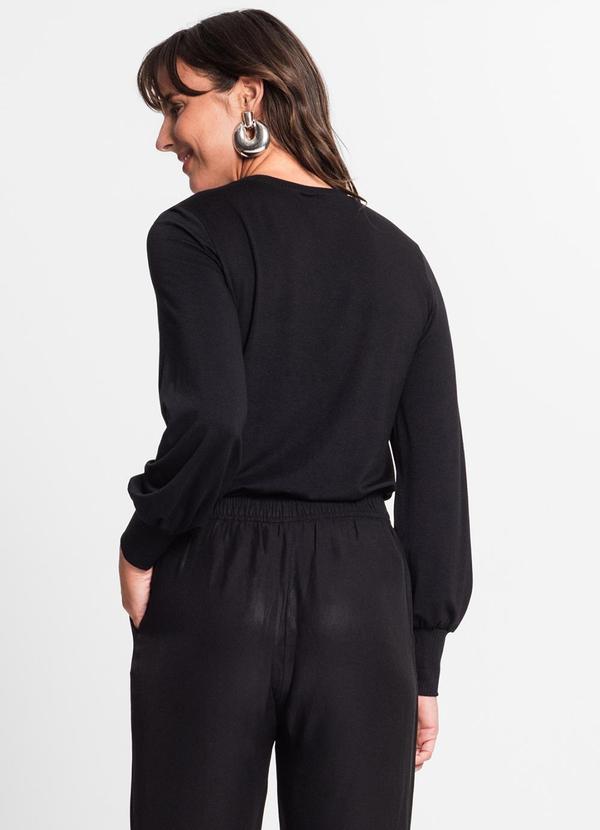 Rovitex - Blusa Feminina Manga Longa Preto 2