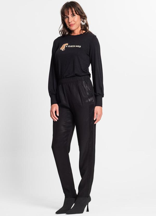 Rovitex - Blusa Feminina Manga Longa Preto 3