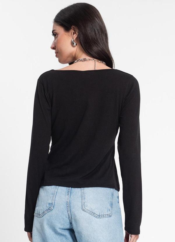 Rovitex - Blusa Feminina Manga Longa Rovitex Preto 2