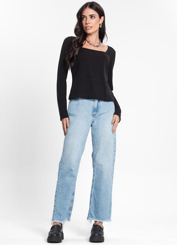 Rovitex - Blusa Feminina Manga Longa Rovitex Preto 3