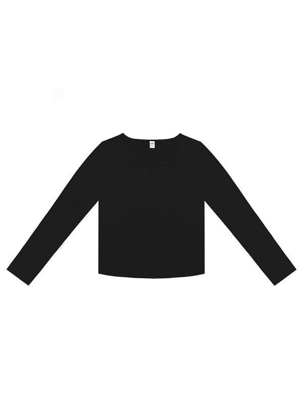 Rovitex - Blusa Feminina Manga Longa Rovitex Preto 4