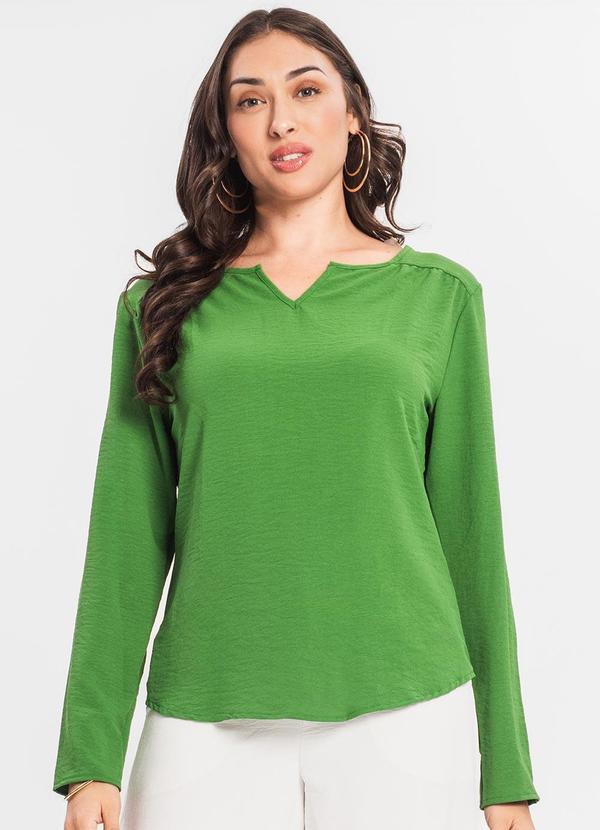 Rovitex - Blusa Feminina Manga Longa Rovitex Verde