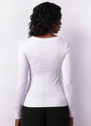 Torra - Blusa Feminina Manga Longa sem Costura Branca - TORRA