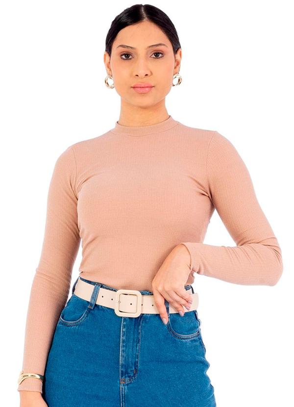 Cobertura - Blusa Feminina Manga Longa Térmica Marrom